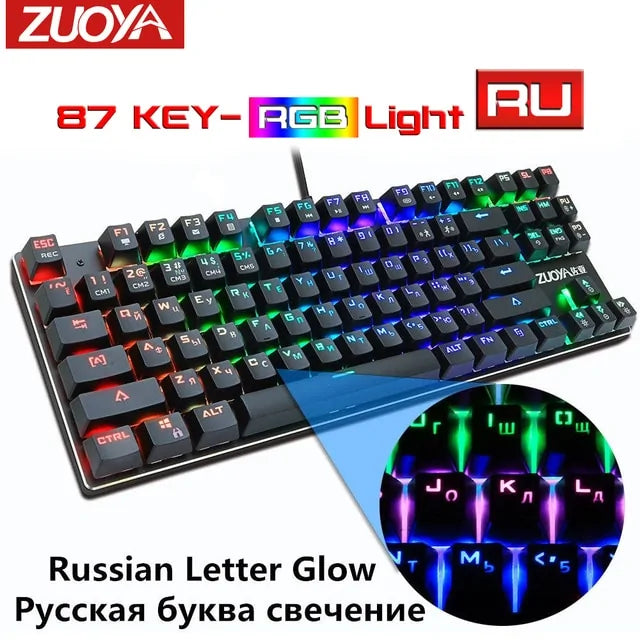 RGB Mix Backlit Wired Gaming Mechanical Keyboard